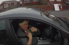 Reckless driver has the strangest excuse ever when confronted by angry cyclist