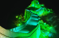 The Great Wall of China is turning green for St Patrick's Day