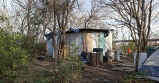 PHOTOS: Baltimore's homeless men make their own shelters from doors and milk crates
