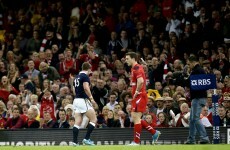 GIF: Dirty Hogg sent off for late shoulder on Dan Biggar