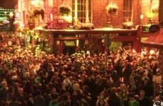 This was Temple Bar at the height of things last night