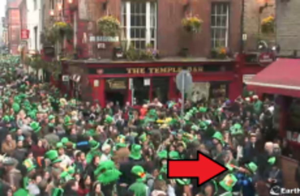 Roundup of St Patrick's Day as seen through the Temple Bar live camera