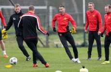 SNAPSHOT: Giggs and Moyes train together as Manchester United deny rift