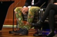 This man's trousers owned the Late Late Show last night
