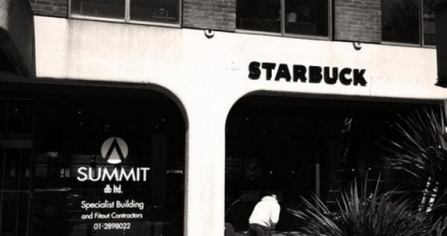 It's a sign!: The Starbucks sign on the old Anglo HQ to be precise