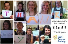 Nice one: #NoMakeUpSelfie donations hit €1 million