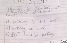 Teen issues brilliant ticket to illegally-parked police officer