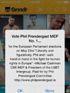 This MEP is appealing for votes on Grindr