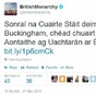 The British Monarchy has spoken in Irish