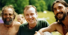 Recognise this dashing future senator with a gathering of hippies in the 1990s?