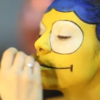 This model's transformation into Marge Simpson is the creepiest thing you'll see today