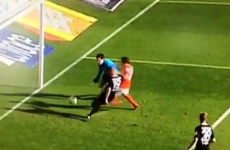 Defender kicks ball off goalkeeper's face for slapstick Bundesliga OG
