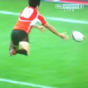 Wonderful GIF of Japanese rugby player absolutely botching a swan dive