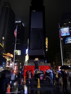Photos: This is how Times Square looked with the lights off last night