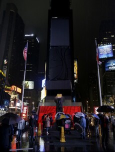 Photos: This is how Times Square looked with the lights off last night