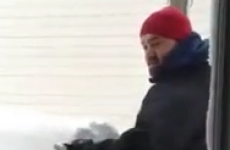 Canadian has a typical 'Irish mammy' reaction to her son getting stuck in snow