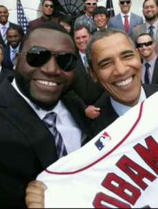 President Obama and 'Big Papi' had great craic at the Red Sox' White House reception