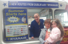 Ryanair is handing out free ice-cream at Dublin Airport