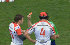 GIF: Jared Payne sent off for Ulster after only four minutes