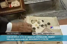 Hundred-year-old treasure found in time capsule under Columbus monument