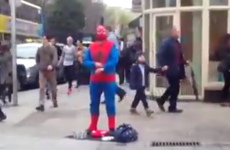 Grafton Street's Spiderman impersonator is REALLY something
