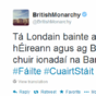 The British Monarchy are tweeting in Irish for the President's visit