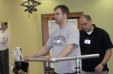 Video: Paralysed man able to stand and walk after pioneering treatment