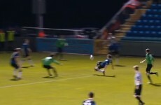 GIF: Athlone's James O'Brien scores a brilliant 20-yard lobbed own-goal