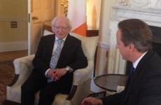 'I'm so pleased to be here': President Higgins meets David Cameron at Downing Street