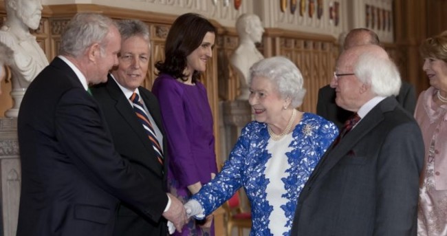 Take Two: The Queen and Martin McGuinness shake hands at Windsor