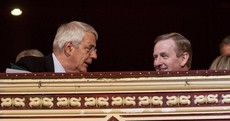 Caption competition: What's John Major saying to Enda, as they lurk on the Albert Hall balcony?