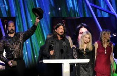 Nirvana were inducted into the Rock and Roll Hall of Fame last night