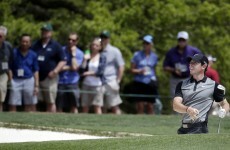 VINE: Rory McIlroy nearly took out Adam Scott with a wayward tee-shot