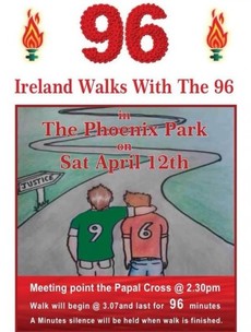 Hillsborough's 25th anniversary marked by 96-minute walk in Phoenix Park today