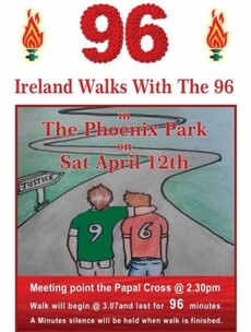 Hillsborough's 25th anniversary marked by 96-minute walk in Phoenix Park today