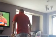 This Irish Liverpool fan did not enjoy the dying moments of their game with Man City