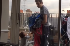 Adorable little toddler has the cutest argument with his dad