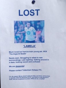 Missing: Have you seen Erik Lamela lately?