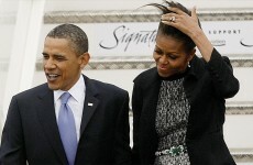 Wheels down: Obama arrives for 24-hour flying visit