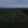 Lynx have built a massive peace sign that can be seen from the sky over Dublin