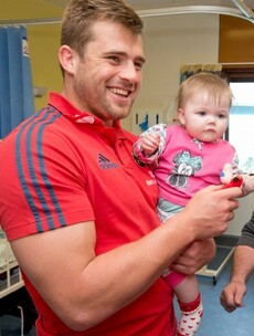 Munster stars visit sick kids in Limerick Hospital
