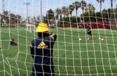 VINE: Robbie Keane's LA Galaxy training looks like bags of fun