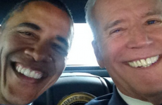 Joe Biden took his first selfie with Barack Obama