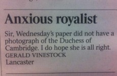 This Times reader's royal question is just perfect