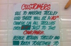 Tesco in Ballymun are charging a tenner deposit for trolleys