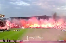 Ring of fire: PAOK fans do their best to intimidate rivals Olympiakos