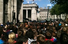 Access to College Green restricted as crowds build for Obama event