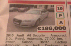 So there's a bulletproof car for sale in Galway...