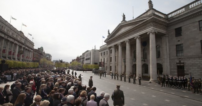 Pics: President Higgins and Taoiseach among thousands who gather to remember Easter Rising