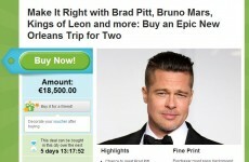 Groupon is offering Irish users the chance to meet Brad Pitt for €18k
